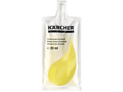 Kärcher® Glasreinigerkonzentrat 80 ml für die streifenfreie Reinigung aller wasserfesten, glatten Oberflächen wie Glas, Fenster, Spiegel, Duschkabinen etc., 6.295-302.0