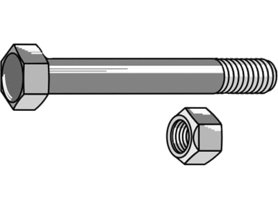 Industriehof® Sechskantschraube M 14 x 1,5 x 105 - 10.9 mit Sicherungsmutter für Bomford, Müthing, Spearhead, 63-14115