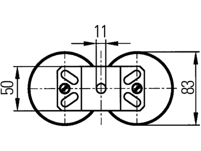 Hella® Magnethalter für Arbeitsscheinwerfer mit U-Befestigungsbügel (Best. Nr. 10066033, 10066047, 10066059, 10066060), 8HG 004 806-001