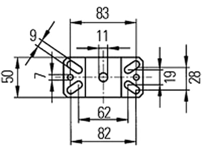 Hella® Halter mit Langlöchern für Arbeits- und Hauptscheinwerfer, 9XD 130 261-001