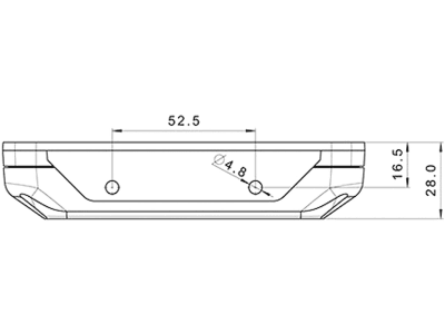 LED-Warnblinkleuchte oval, weiß, 132,7 x 28,2/35,4 x 28,0 mm, 12 – 36 V, 098 286 275