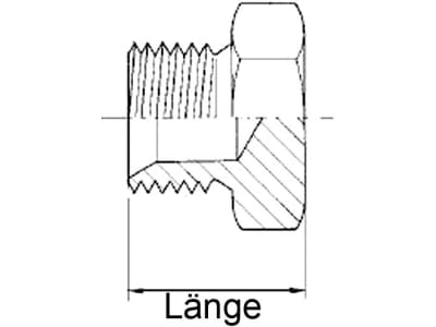 Verschlussschraube "VS-DKL" M 22 x 1,5, SW 27, Innenkonus 60° Aussenkung