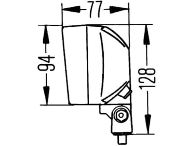 Hella® Arbeitsscheinwerfer "Picador 6876 FF", 12 – 24 V, für flood – großflächige, nahe Ausleuchtung, geschraubt; stehend, 1GA 006 876-001