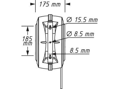 Hazet® Kabelaufroller 20 m, 230 V AC, selbstaufrollend, Wandmontage, 9040D-2.5