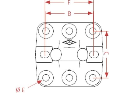 Walterscheid Zugöse "Zo5145", Ø Öse 50 mm, mit 8-Loch-Flansch 145 x 145 mm, 8004778