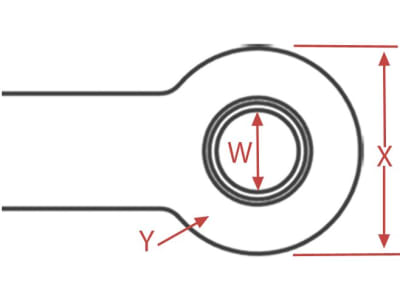 Walterscheid Zugöse "ZO74054-40A-5", Ø Öse 40 mm, mit Vollschaft 55 x 65 mm, Anhängekupplung bis 1.350 kg Stützlast, 8002258