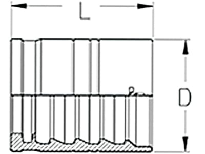 Schälfassung NW DN 12 - 1/2", für Hochdruckschlauch 2 SN, Jetclean 1 SN, 1 SN-HT, 2 SN