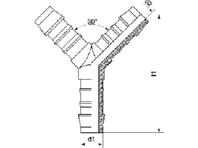 Schlauchverbinder "YS" Y-Form, POM (Acetal Copolymerisat), weiß Schlauchverbinder "YS" Y-Form, POM (Acetal Copolymerisat), weiß