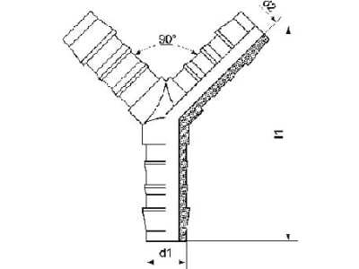 Y-Schlauchverbinder "YS" Ø Schlauch innen 10 mm