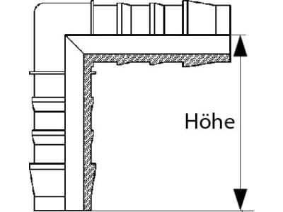 Winkel-Schlauchverbinder "WS", Kunststoff, weiß