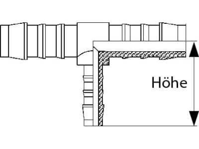 T-Schlauchverbinder "TRS" Ø Schlauch innen 10 mm/13 mm, reduziert