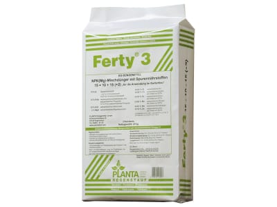 Planta Ferty® 3 Grün Universaldünger mit ausgewogenem NPK Verhältnis 15+10+15, mit Spurennährstoffen 25 kg Sack Planta Ferty® 3 Grün Universaldünger mit ausgewogenem NPK Verhältnis 15+10+15, mit Spurennährstoffen 25 kg Sack