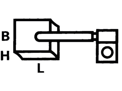 Kohlebürstensatz "BX 169" 12 V, 19 x 14 x 6 mm für Drehstromgenerator AC, 088 169 144