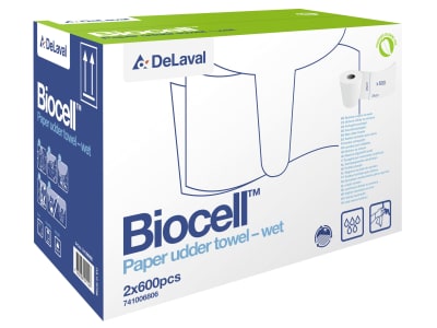 DeLaval Euterpapier "Biocel 600", 2 Rollen x 600 Blatt, 741006806 DeLaval Euterpapier "Biocel 600", 2 Rollen x 600 Blatt, 741006806
