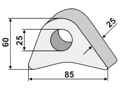 Industriehof® Verriegelungslasche geschmiedet, Bohrung 25 mm, 18100-20-A Industriehof® Verriegelungslasche geschmiedet, Bohrung 25 mm, 18100-20-A