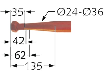 Industriehof® Grossballenzinken 1.000 mm, M 22 x 1,5, spitz, mit konischer Mutter für Baas/Trima, 181011