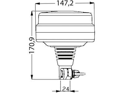 LED-Rundumleuchte 10 – 30 V, 14 – 28 W, Rohrstutzenmontage, flexibel, 098  287 310 günstig online kaufen