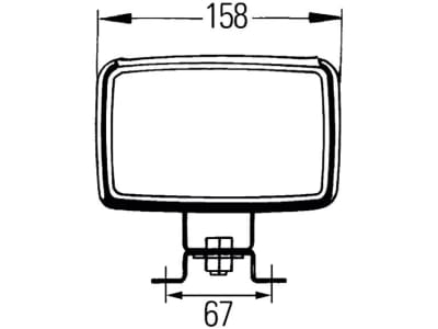 Hella® Arbeitsscheinwerfer "Double-Beam FF", 12 – 24 V, für wide – kleinflächige, weite Ausleuchtung, hängend; stehend, 1GA 006 991-051