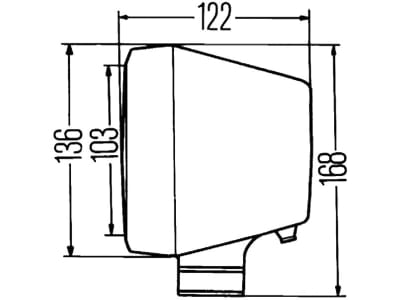 Hella® Hauptscheinwerfer links/rechts, Halogen H4; T4W, 12 V; 24 V, 194 x 168 x 122 mm, quadratisch, 1AB 004 231-001 Hella® Hauptscheinwerfer links/rechts, Halogen H4; T4W, 12 V; 24 V, 194 x 168 x 122 mm, quadratisch, 1AB 004 231-001