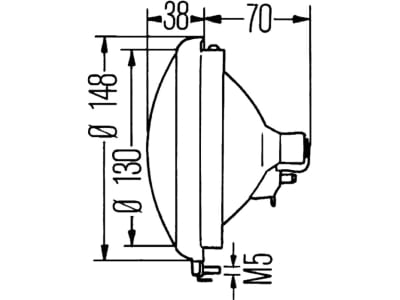 Hella® Hauptscheinwerfer links/rechts, S2, T4W, 12 V, rund, 1S3 001 442-001