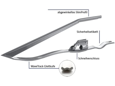 Schumacher Ährenheber "ASL-100" mit Schnellverschluss und WaveTrack-Gleitkufe, für Deutz-Fahr, Fendt, John Deere, Laverda, Massey Ferguson, Schumacher, A013E.02, 1 St.