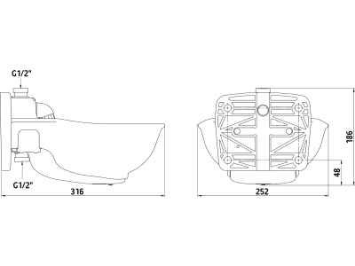 KERBL Tränkebecken "HP20" 2,8 l, beheizbar 230 V/31 W, 222040