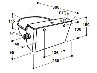 Suevia Tränkebecken "Mod. 130P-N"