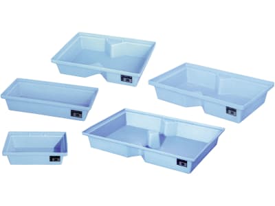 Bauer® Auffangwanne "KWP-P" ohne Lochrost, für Kleingebinde, PE (Polyethylen), blau