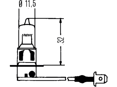 Hella® Halogenlampe H3, 12 V, 55 W, PK22s, 8GH 002 090-133 Hella® Halogenlampe H3, 12 V, 55 W, PK22s, 8GH 002 090-133