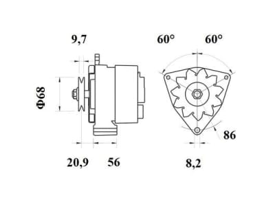 Letrika Lichtmaschine "IA0914/AAK3320", 14 V, 65 A