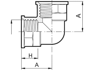 Agrotop Bogen 90 ° G 3/4" IG (BSP) mit Innengewinde (IG), 10692