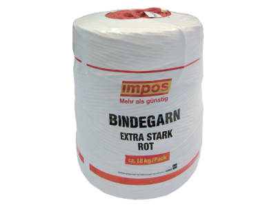 Impos 130 extrastark rot 2 Spulen à 9 kg Pressengarn für Quaderballen, Heu- und Silageballen Impos 130 extrastark rot 2 Spulen à 9 kg Pressengarn für Quaderballen, Heu- und Silageballen