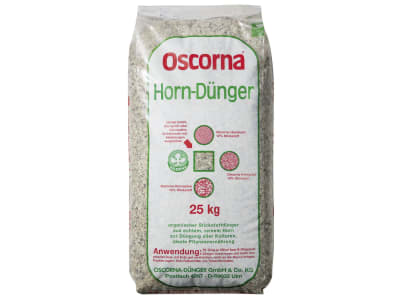 Oscorna® Hornspäne Horngries organischer Stickstoffdünger N 14 mit 85-90 % humusbildender Substanz und Spurenelementen 25 kg Sack  Grieß