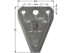 ESM Messerklinge 81 x 62 x 2,65 mm, glatt, mit Pilz, für Busatis, 267 1171