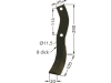 Fräsmesser 290 x 45 x 8 mm Bohrung 11,5 mm rechts für Howard Bodenfräse HA, CL, CA