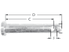 Oberlenkerbolzen Kat. 1, 19 x 89 mm