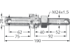 Unterlenkerbolzen Kat. 2/1 Länge 190 mm, Ø 28 mm; 22 mm, M 24 x 1,5