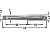 Unterlenker-Stufenbolzen Kat. 1/2, Länge 181 mm, Ø 22 mm; 28 mm