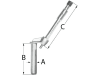 Anhängebolzen gerade mit Zuggriff, C 350 mm, für System Deutz-Fahr