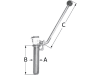 Anhängebolzen mit Kippgriff, C 250 mm, für System IHC - John Deere