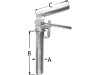 Anhängebolzen mit Federgriff, C 130 mm