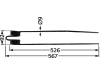 Schwaderzinken 567 x 92 x 9 mm für Deutz-Fahr Kreiselschwader