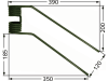 Kreiselheuerzinken rechts 390 x 123 x 9 mm für Fella Kreiselheuer TH 2, 20, 40, 60, 270