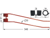 Schwaderzinken 540 x 91 x 9 mm für Fella Kreiselschwader