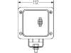 Hella® Arbeitsscheinwerfer "Ultra Beam Standard FF", 12 – 24 V, für flood – großflächige, nahe Ausleuchtung, hängend; stehend, 1GA 007 506-001