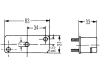 Hella® Kennzeichenleuchte hinten links/rechts, C5W, schwarz, eckig, 83 x 31 x 33 mm, Sockel SV 8,5-8, 2KA 003 168-021