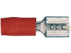 Herth + Buss Flachsteckhülse 4,8 x 0,8 mm, Kabel 0,5 – 1 mm², verzinnt; teilisoliert, rot, 50 252 506