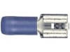 Herth + Buss Flachsteckhülse 6,3 x 0,8 mm, Kabel 1,5 – 2,5 mm², verzinnt; teilisoliert, blau, 50 252 517