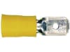 Herth + Buss Flachstecker 6,3 x 0,8 mm, Kabel 4 – 6 mm², Messing; PVC (Polyvinylchlorid) verzinnt; teilisoliert, gelb, 50 252 522