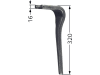 Industriehof® Kreiseleggenzinken links/rechts 110 x 320 x 16 mm, Bohrung 17 mm für Kuhn